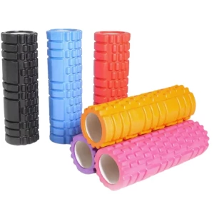 Rola de masaj cu ax gol din plastic pentru yoga