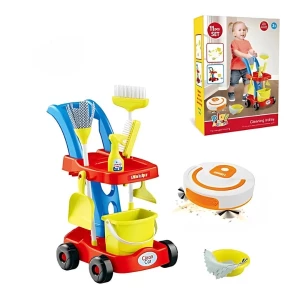 Set de curățenie cu cărucior și mătură