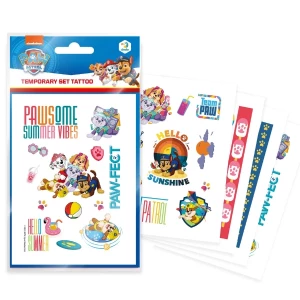 Set de tatuaje temporare pentru copii cu Patrula cățelușilor, 45 buc.