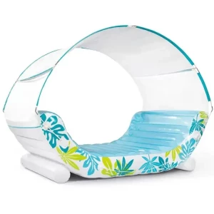 INTEX Plută-saltea gonflabilă "Tropical Lounge" cu baldachin 224x150x165cm, până la 200kg