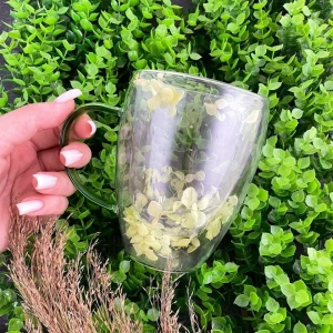 CANA PERETI DUBLI TRANSPARENT CU FLORI IN NAUNTRU (GT0198-B)