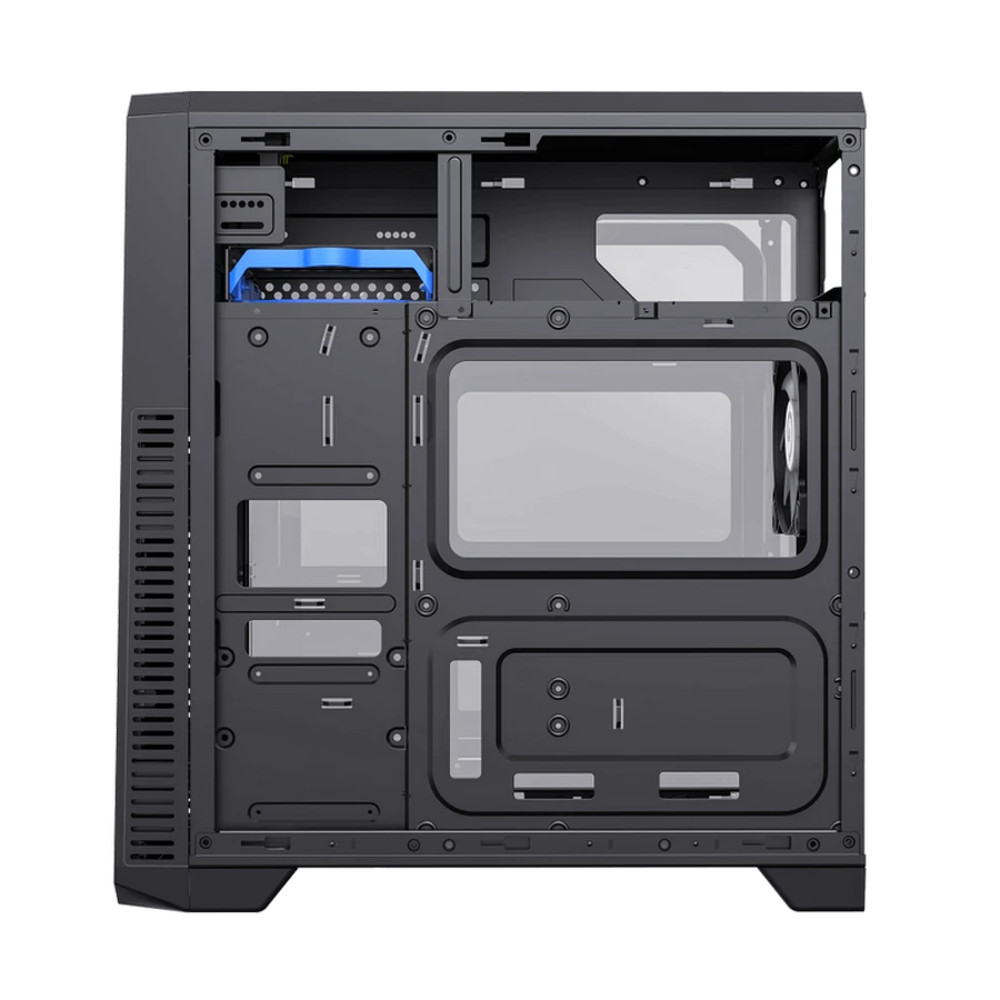 Carcasă pc gamemax g561e-bk, midi-tower, fără psu, negru 5