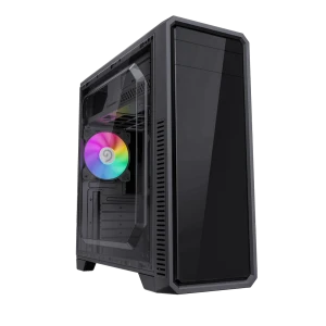 Carcasă pc gamemax g561e-bk, midi-tower, fără psu, negru