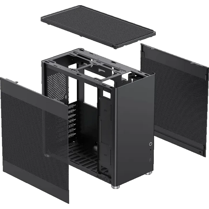 Carcasă pc gamemax meshbox, desktop, fără psu, negru 8