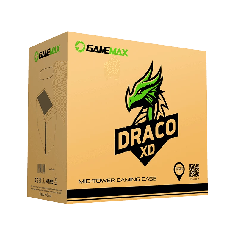 Компьютерный корпус gamemax draco xd, midi-tower, без блока питания, чёрный 11