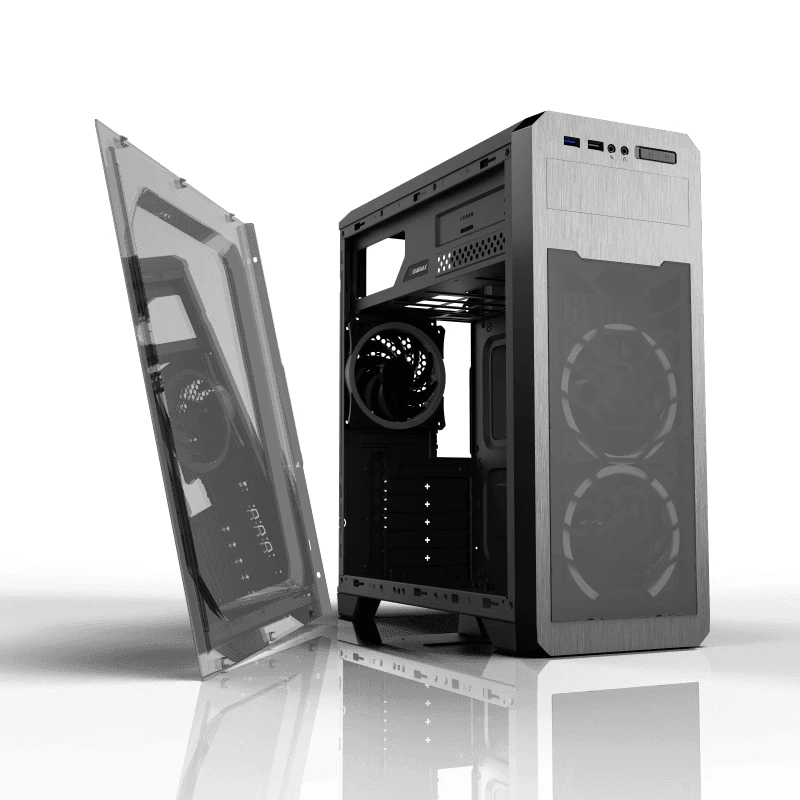 Carcasă pc gamemax g563, midi-tower, fără psu, negru 9