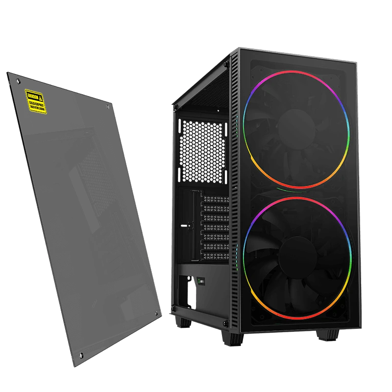 Компьютерный корпус gamemax black hole, midi-tower, без блока питания, чёрный 15