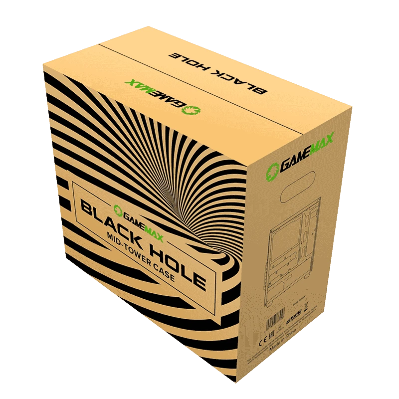 Компьютерный корпус gamemax black hole, midi-tower, без блока питания, чёрный 12