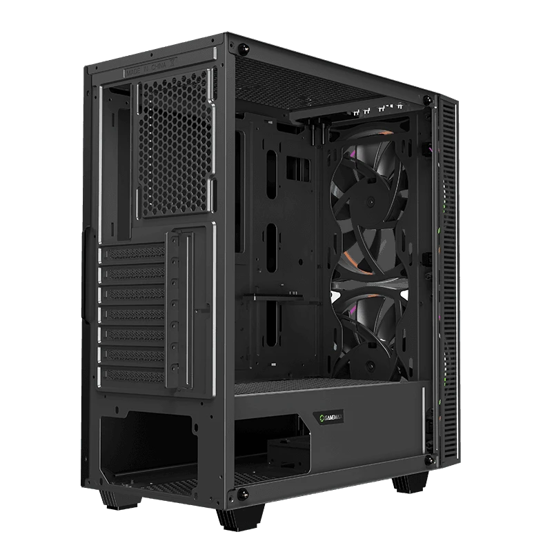 Компьютерный корпус gamemax black hole, midi-tower, без блока питания, чёрный 3