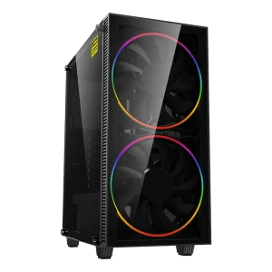 Компьютерный корпус gamemax black hole, midi-tower, без блока питания, чёрный