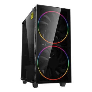 Компьютерный корпус Gamemax Black Hole, Midi-Tower, Без блока питания, Чёрный