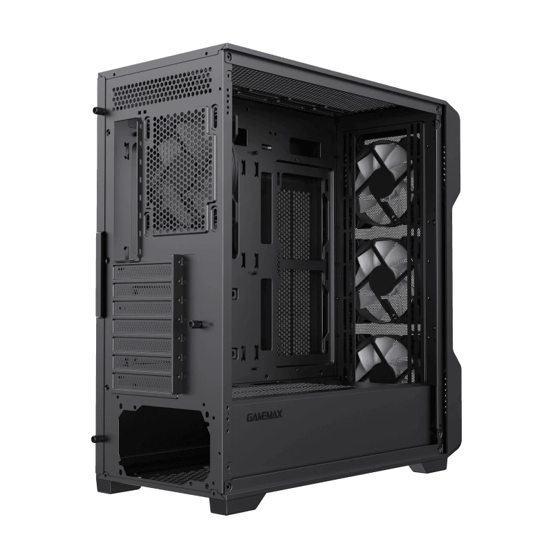 Carcasă pc gamemax siege, midi-tower, fără psu, negru 5