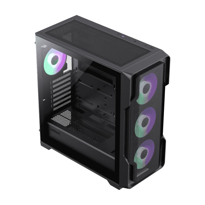 Carcasă pc gamemax siege, midi-tower, fără psu, negru 10