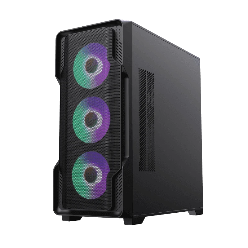 Carcasă pc gamemax siege, midi-tower, fără psu, negru 7