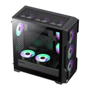 Carcasă pc gamemax siege, midi-tower, fără psu, negru Thumbnail 2