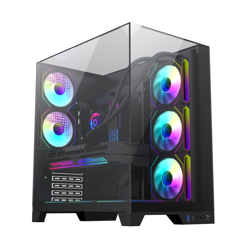 Компьютерный корпус gamemax infinity plus, midi-tower, без блока питания, чёрный 8