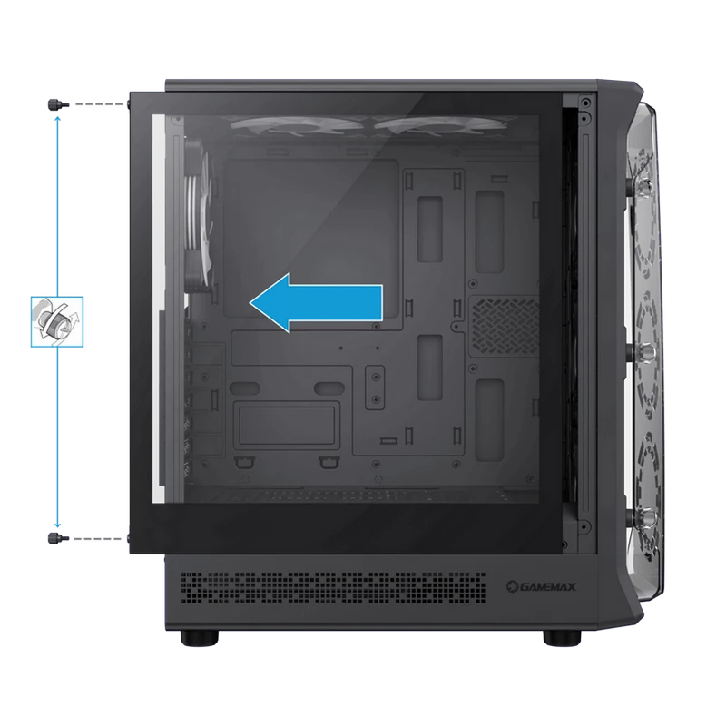 Компьютерный корпус gamemax starlight 2 ab, midi-tower, без блока питания, чёрный 11