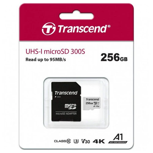 Card de memorie transcend microsdxc class 10, 256gb (ts256gusd300s-a) 2