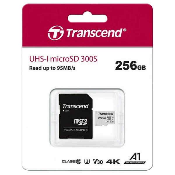 Card de memorie transcend microsdxc class 10, 256gb (ts256gusd300s-a) 3