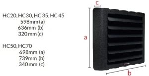Aeroterma cu agent termic reventon hc50-65.8 kw 230v Thumbnail 7