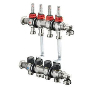 Set distribuitor inox oventrop 1 5c cu debitmetre (1405355)