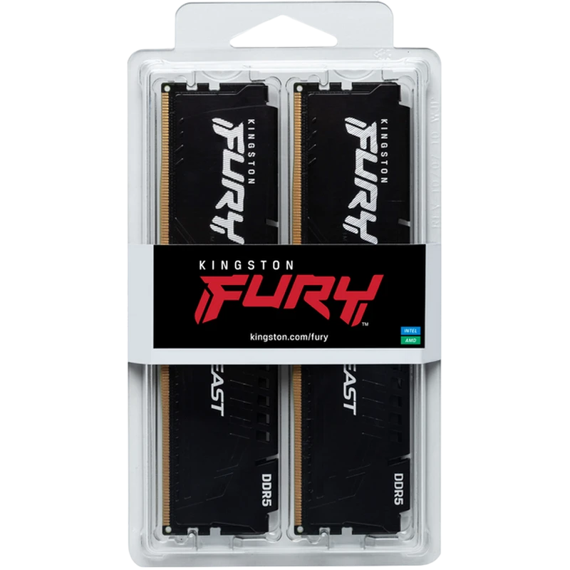 Оперативная память kingston fury beast, ddr5 sdram, 6000 мгц, 32 гб, kf560c30bbk2-32 3