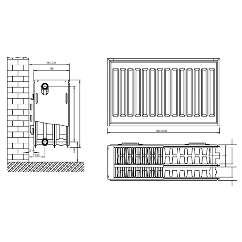 Radiator otel dd premium t.33 500x1800 2
