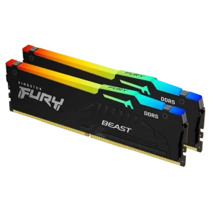 Оперативная память Kingston FURY Beast RGB, DDR5 SDRAM, 6400 МГц, 32 ГБ, KF564C32BBEAK2-32