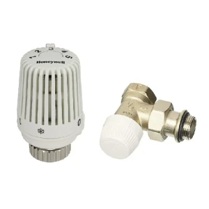 Robinet coltar radiator cu garnitura cu cap termostat honeywell 1/2 v320eslgb15+1004715