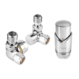 Set robinet cu cap termostat + retur ferro axial zto30cr cromat Thumbnail 1