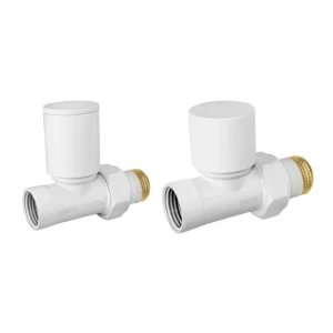 Set robinet tur/retur ferro 1/2 drept zgb30wh alb