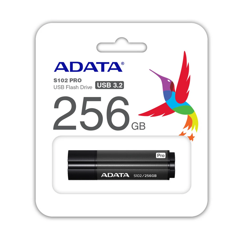 Usb flash накопитель adata s102 pro, 256гб, серый 8