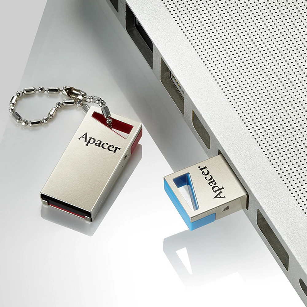 Usb flash накопитель apacer ah155, 128гб, серебристый/синий 3