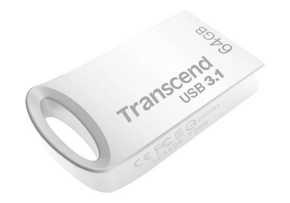 Usb flash накопитель transcend jetflash 710, 64гб, серебристый 9