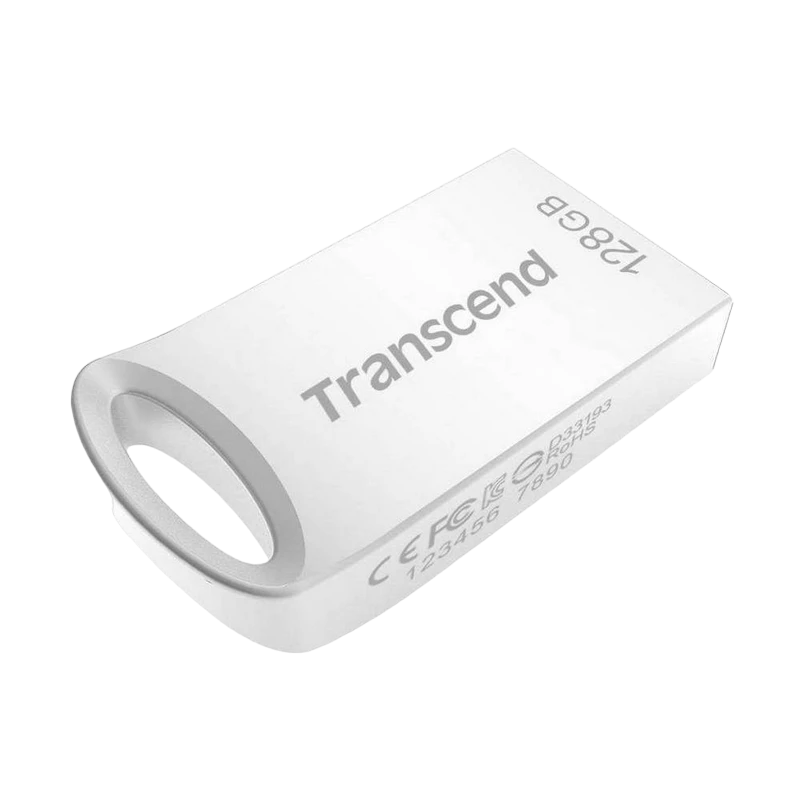 Usb flash накопитель transcend jetflash 710, 128гб, серебристый 2