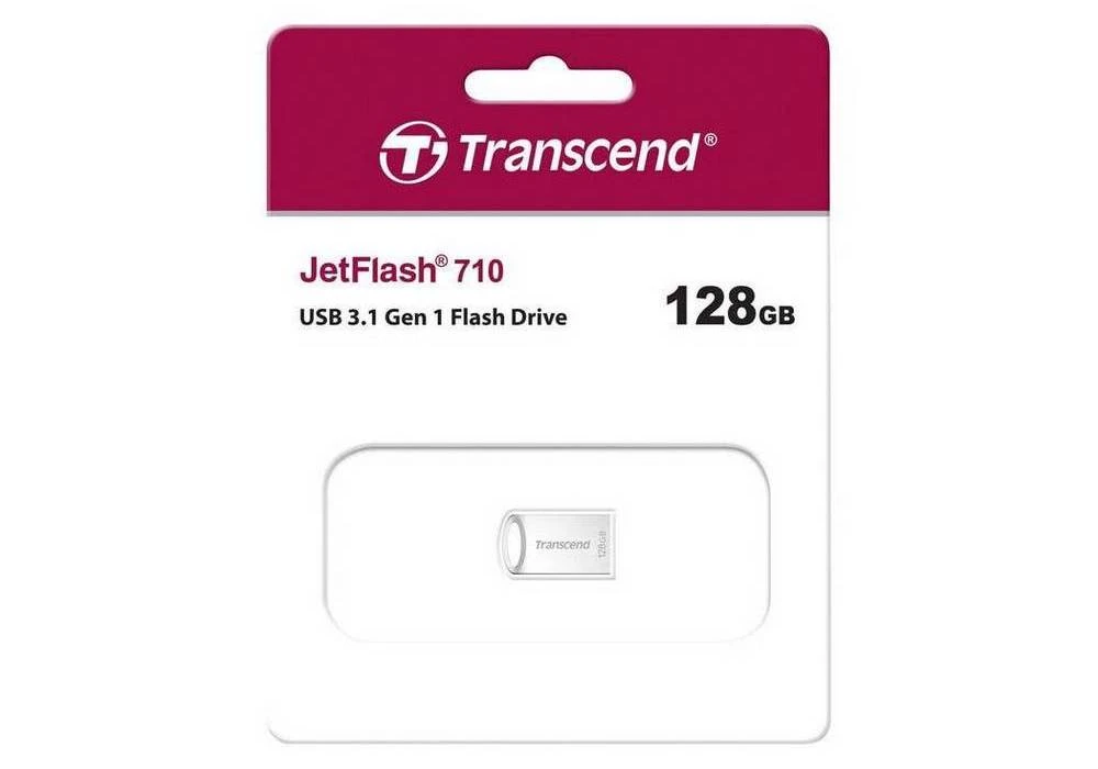 Usb flash накопитель transcend jetflash 710, 128гб, серебристый 6