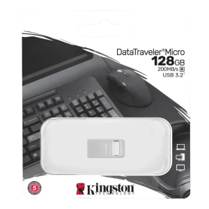 Usb flash накопитель kingston datatraveler micro, 128гб, серебристый Thumbnail 4