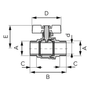 Robinet bila apa mm 3/4 ferro f-power pn30 kfpn2 Thumbnail 2
