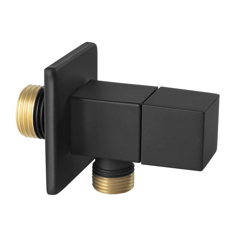 Robinet coltar ceramic ferro 1/2x1/2 quadro negru z294-bl 2