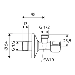 Robinet coltar schell comfort 1/2x1/2 (052170699) Thumbnail 2