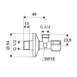 Robinet coltar schell comfort 1/2x3/4 (033000699) Thumbnail 2