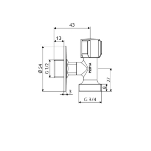 Robinet coltar schell comfort 1/2x3/4 compact (054400699) Thumbnail 2