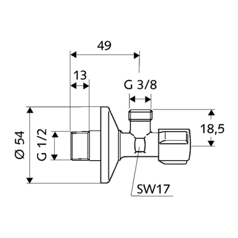 Robinet coltar schell comfort 1/2x3/8 (052120699) 2