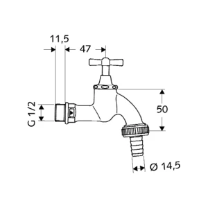 Robinet dub/serv. schell 1/2 (034050699) Thumbnail 2