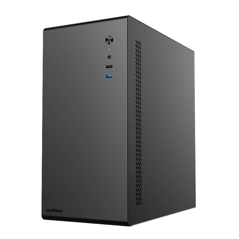 Компьютерный корпус sohoo 6519bk, micro-atx, atx,  4