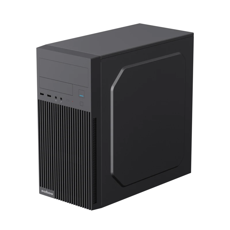 Carcasă pc sohoo 6521bk, micro-atx, atx, negru 8
