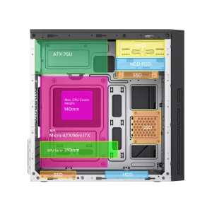 Carcasă pc sohoo 6521bk, micro-atx, atx, negru Thumbnail 11