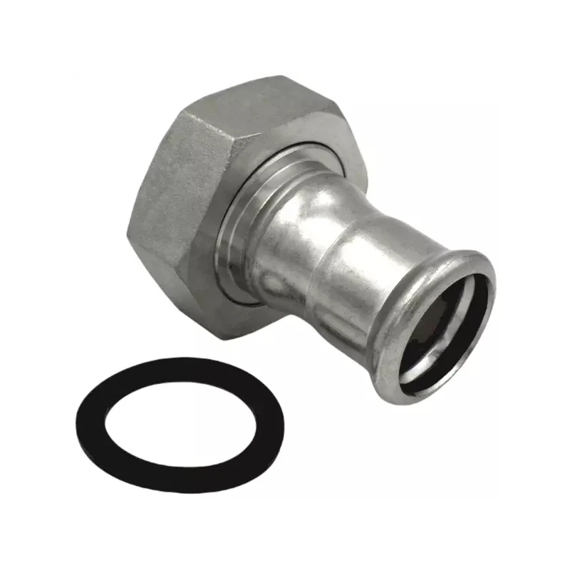 Racord mixt cu olandez inox pres f 18x1/2 2