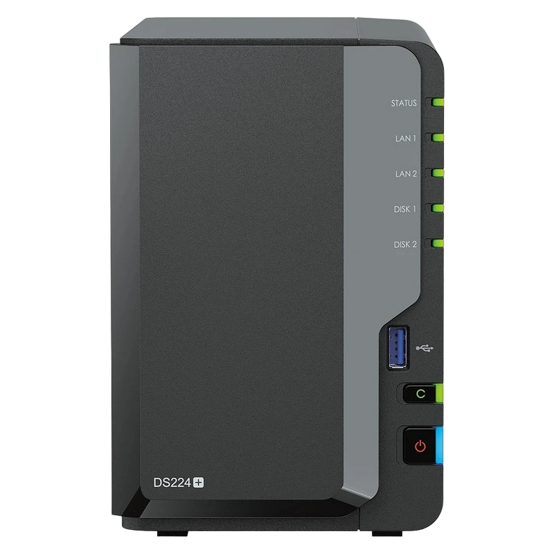 Сетевое хранилище synology ds224+, чёрный 4