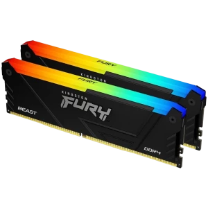 Оперативная память Kingston FURY Beast RGB, DDR4 SDRAM, 3200 МГц, 16Гб, KF432C16BB2AK2/16